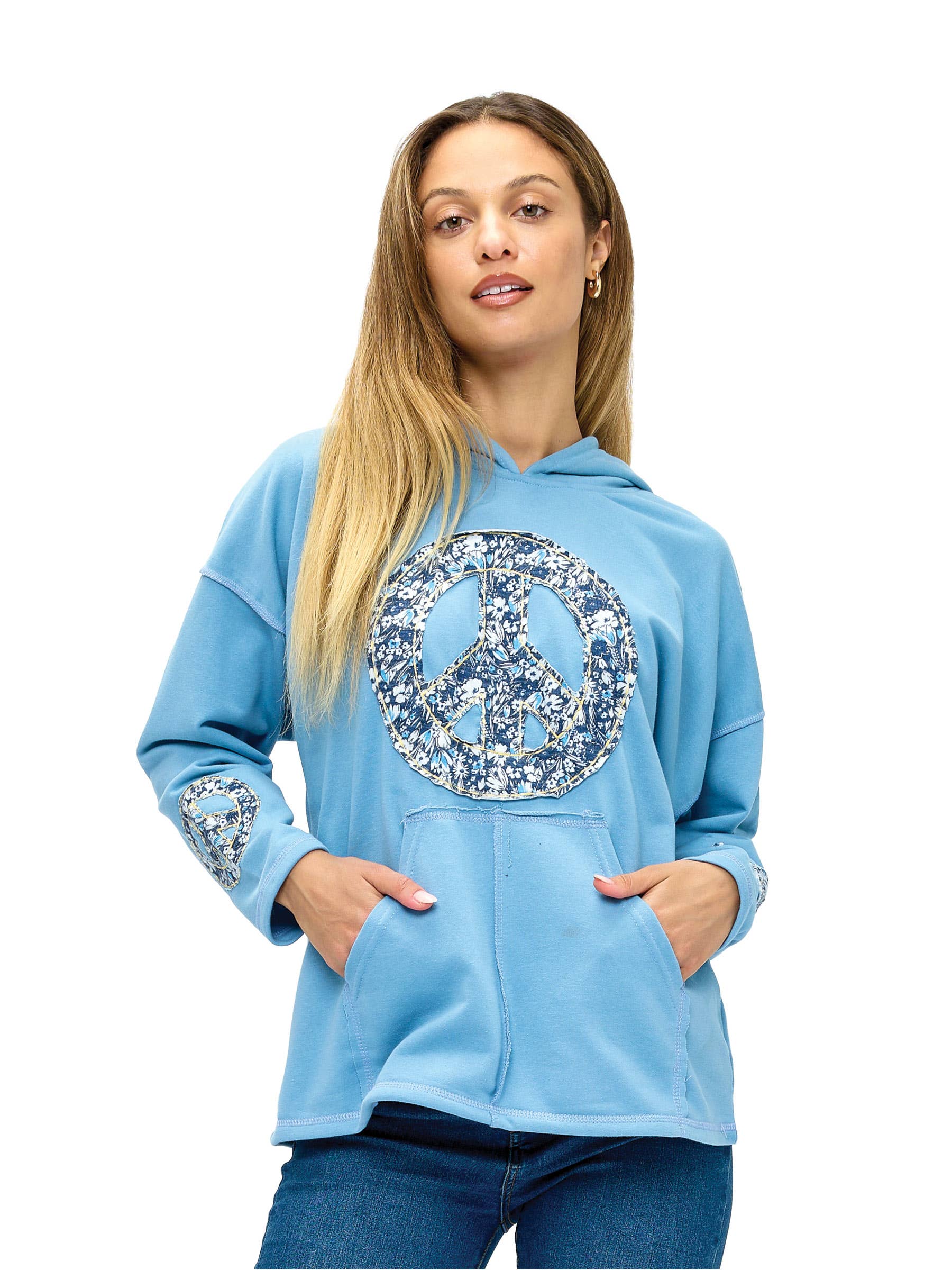 Hoodie Peace Sign Patch Handstitched (Reg. Price $19) - The Elevated Hippie