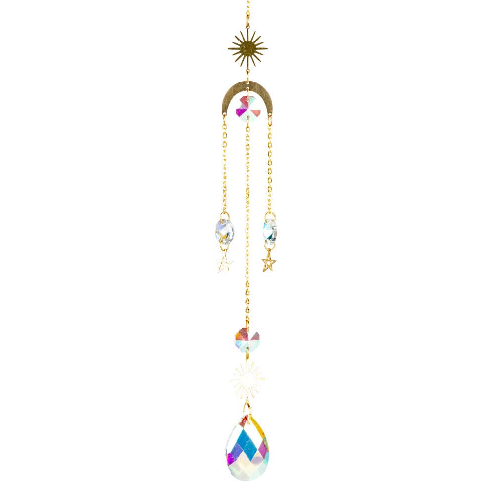SUN & MOON CRYSTAL SUNCATCHER boho clothing, festival outfit, hippie style apparel | Elevated Hippie