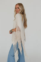 Western Showstopper Fringe Top - Oat boho clothing, festival outfit, hippie style apparel | Elevated Hippie