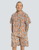 Unisex Mushroom Print Shorts (KT-1347PK) boho clothing, festival outfit, hippie style apparel | Elevated Hippie