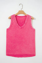 Vintage Mineral Wash V-Neck Tank boho clothing, festival outfit, hippie style apparel | Elevated Hippie