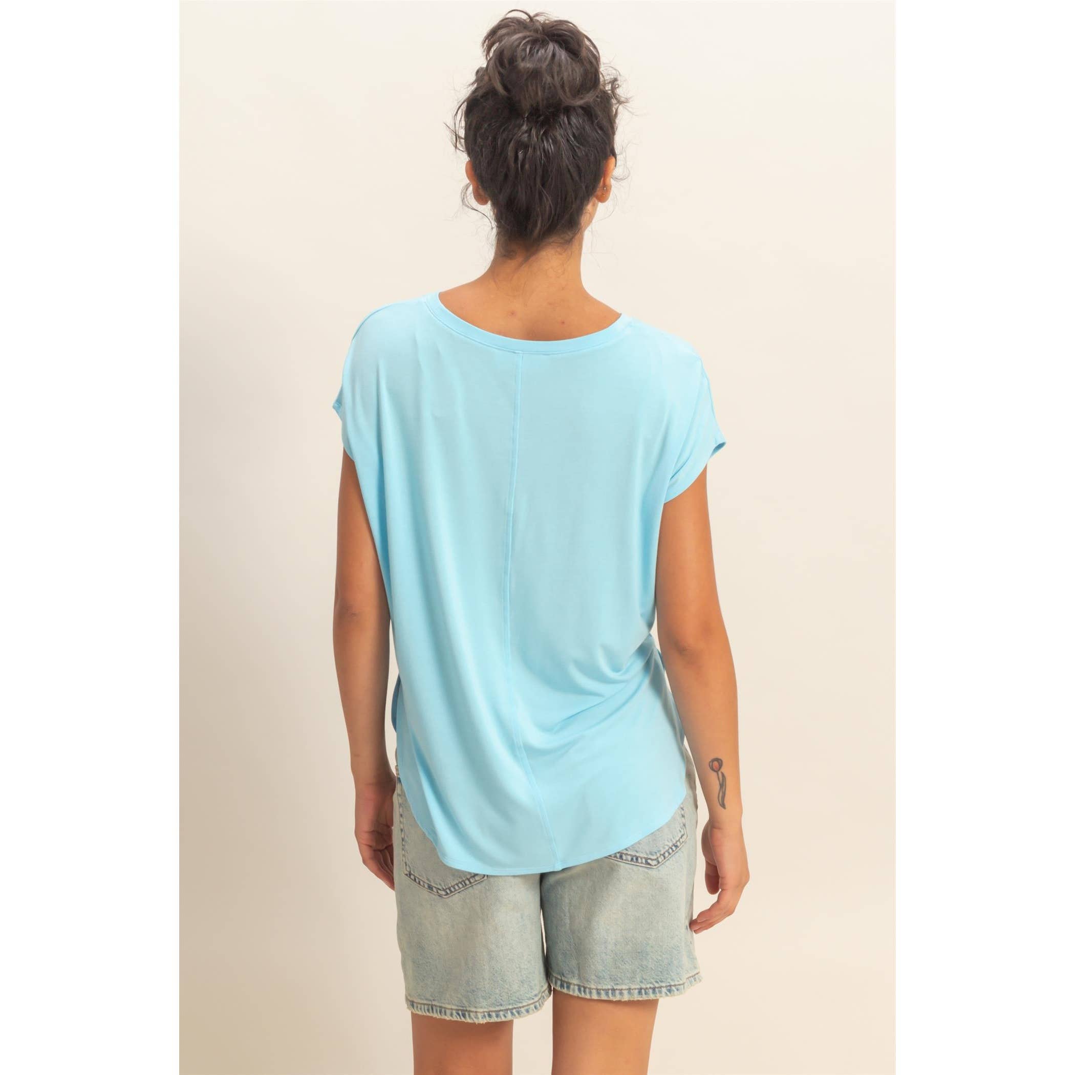 Relaxed Dolman Short Sleeve  Round Neck Top boho clothing, festival outfit, hippie style apparel | Elevated Hippie