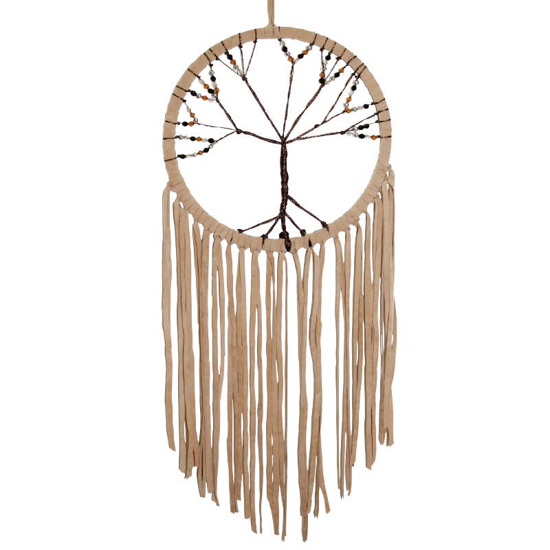 Tan Tree Of Life Dreamcatcher boho clothing, festival outfit, hippie style apparel | Elevated Hippie