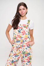 Boho Floral Cotton Overalls – Multicolor Print – 100% Cotton – Relaxed Fit - The Elevated Hippie