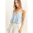 HYFVE Spaghetti Strap Peplum Top boho clothing, festival outfit, hippie style apparel | Elevated Hippie