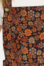 FALL FLORAL PRINT CORDUROY OVERALL - The Elevated Hippie