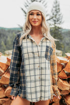Multicolor Plaid Button-Up Shacket