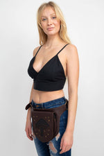Applique Leather Belt Bag - The Elevated Hippie