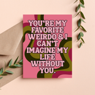 Favorite Weirdo Friendship Card boho clothing, festival outfit, hippie style apparel | Elevated Hippie