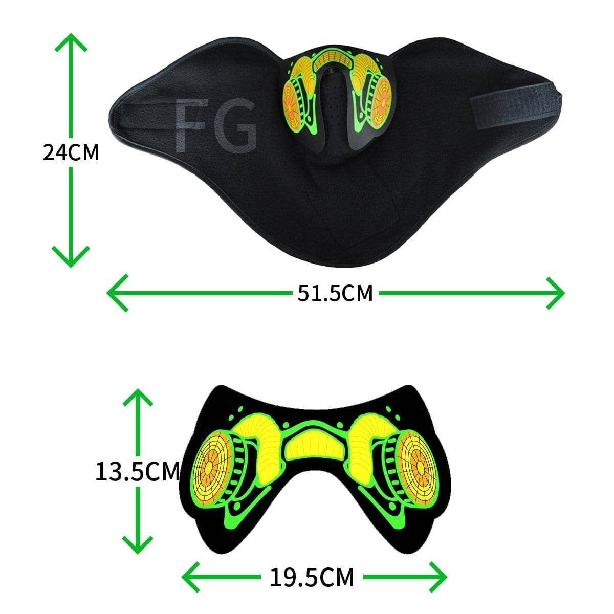 Mugsy Beatz LED Music Activate Face Masks boho clothing, festival outfit, hippie style apparel | Elevated Hippie