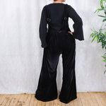 Velvet Flowy Wide Leg Boho Jumpsuit - The Elevated Hippie