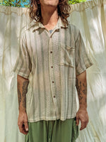 Men's Surfer Mesh Boho Cotton Button Up Tee Boho Men's Shirt - The Elevated Hippie