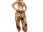 Band On The Run Yoga Waistband Patchwork Harem Pants boho clothing, festival outfit, hippie style apparel | Elevated Hippie