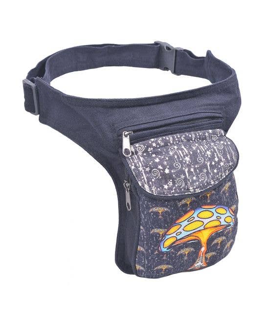 Mushroom Printed Fanny Pack boho clothing, festival outfit, hippie style apparel | Elevated Hippie
