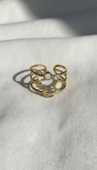Midnight Cosmos Adjustable Ring boho clothing, festival outfit, hippie style apparel | Elevated Hippie