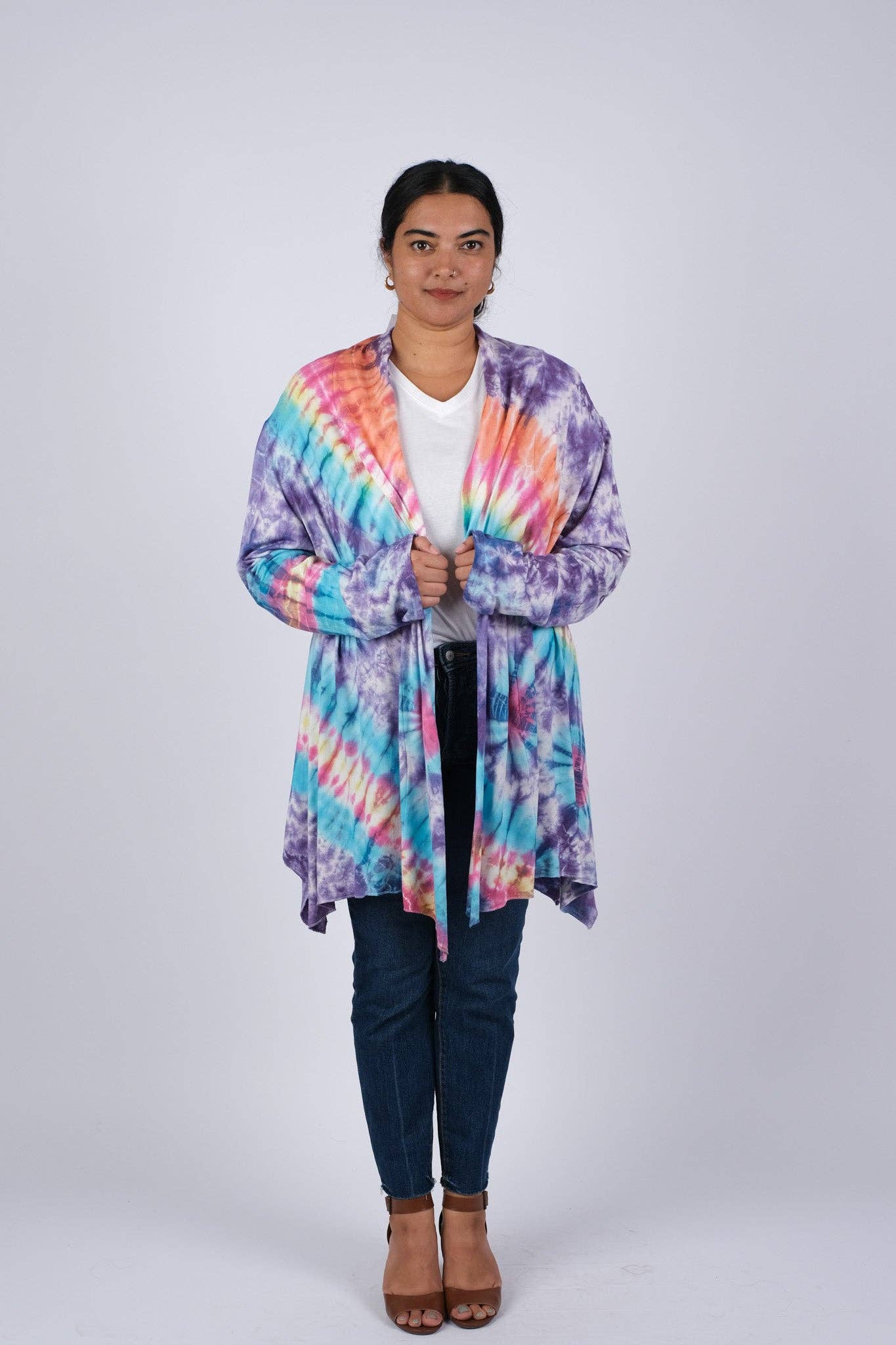 Colorful Tie Dye Cardigan boho clothing, festival outfit, hippie style apparel | Elevated Hippie