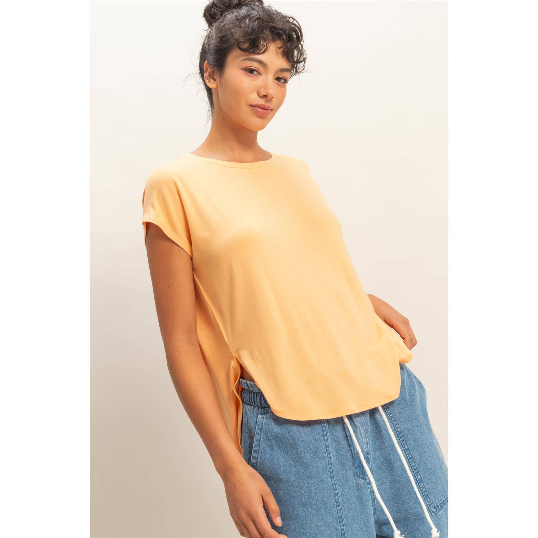 Relaxed Dolman Short Sleeve  Round Neck Top boho clothing, festival outfit, hippie style apparel | Elevated Hippie
