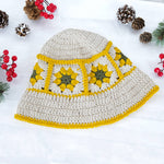 Crochet Flower Boho Hippie Bucket Hat - The Elevated Hippie