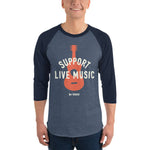 Support Live Music Baseball Tee - The Elevated Hippie