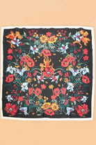 LARGE FLORAL PRINT BANDANA SCARF | 40SC651 boho clothing, festival outfit, hippie style apparel | Elevated Hippie