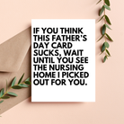 Funny Father's Day Card Sarcastic Cheeky Gifts boho clothing, festival outfit, hippie style apparel | Elevated Hippie