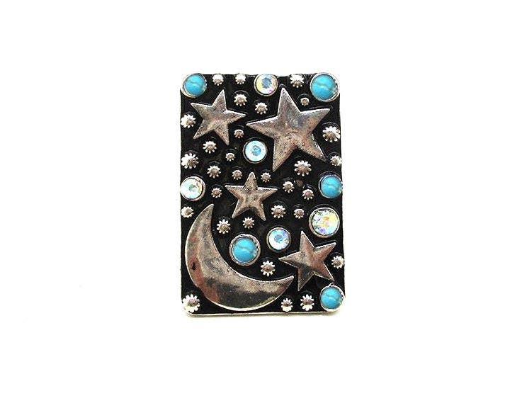 WESTERN MOON AND STAR CUFF RING boho clothing, festival outfit, hippie style apparel | Elevated Hippie