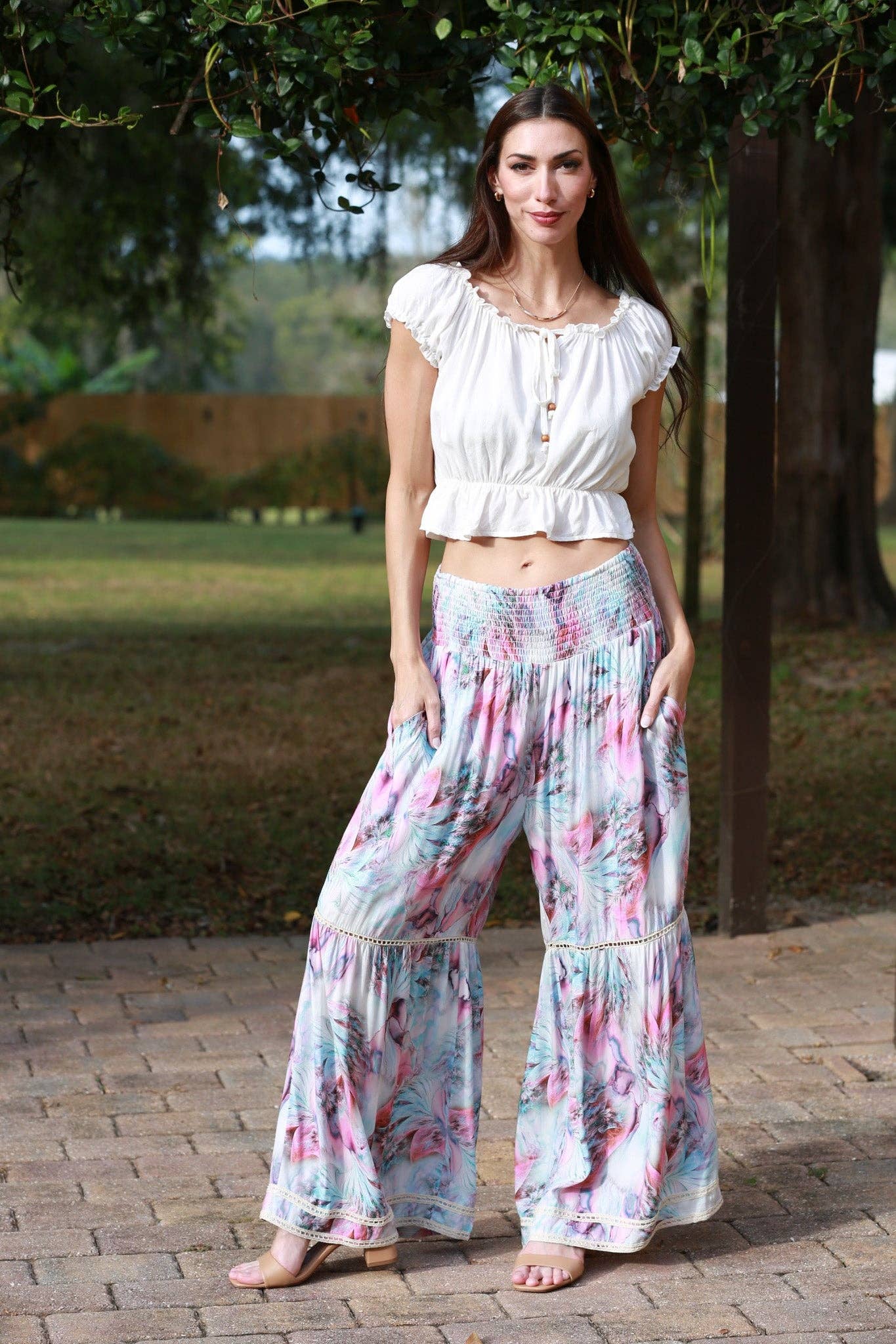Boho Carnival Flared Pants boho clothing, festival outfit, hippie style apparel | Elevated Hippie