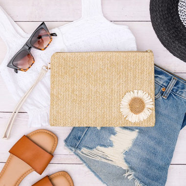 Daisy Wristlet Clutch – Sunshine in Your Hands - The Elevated Hippie