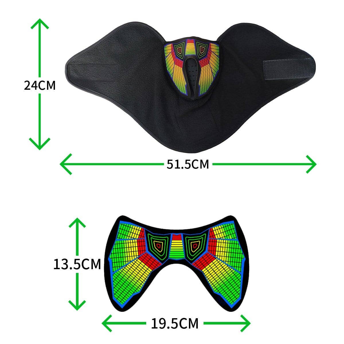 Mugsy Beatz LED Music Activate Face Masks boho clothing, festival outfit, hippie style apparel | Elevated Hippie