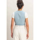 V-Neck Sleeveless Denim Vest boho clothing, festival outfit, hippie style apparel | Elevated Hippie