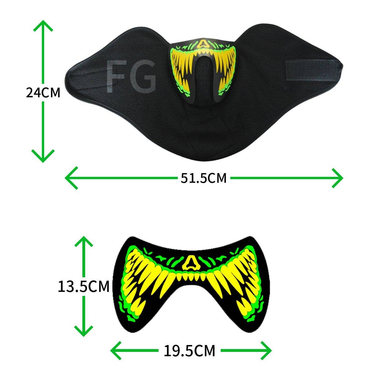 Mugsy Beatz LED Music Activate Face Masks boho clothing, festival outfit, hippie style apparel | Elevated Hippie