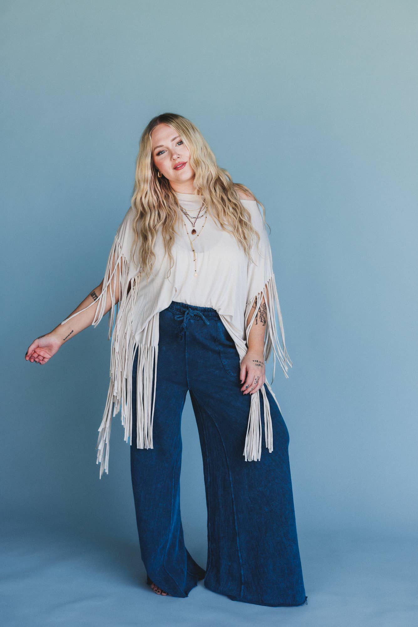 Western Showstopper Fringe Top - Oat boho clothing, festival outfit, hippie style apparel | Elevated Hippie