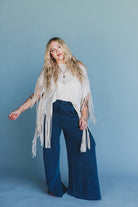 Western Showstopper Fringe Top - Oat boho clothing, festival outfit, hippie style apparel | Elevated Hippie