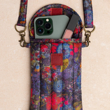 Natural Life Puffy Dark Garden Phone Pouch