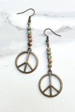 Peace Earrings Imperial Jasper - The Elevated Hippie