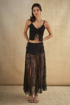 6798-LACE RHINESTONE SKIRT boho clothing, festival outfit, hippie style apparel | Elevated Hippie