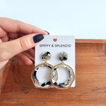 Georgia Earrings in Ivory & Slate – Bold, Playful & Uniquely Chic - The Elevated Hippie