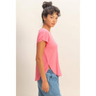 Relaxed Dolman Short Sleeve  Round Neck Top boho clothing, festival outfit, hippie style apparel | Elevated Hippie