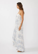 Hi-Lo Spaghetti Strap Patchwork Ruffle Maxi Dress - The Elevated Hippie