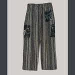 Heavy Striped Brushed Cotton Cargo Pants with Tie Dye Bolt - The Elevated Hippie
