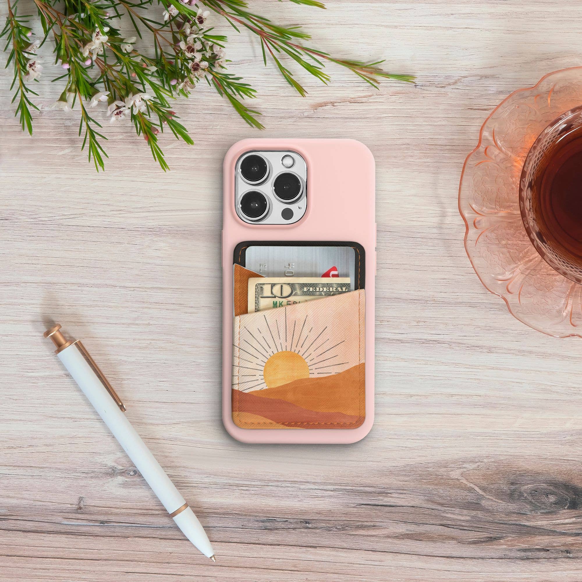 Sunrise Moon Cell Phone Wallet boho clothing, festival outfit, hippie style apparel | Elevated Hippie