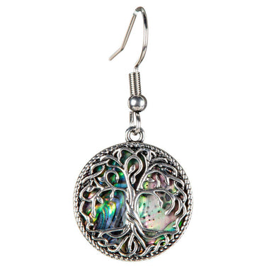 ABALONE SHELL TREE OF LIFE EARRINGS - The Elevated Hippie