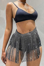 Rhinestone Slash Fringe Belt – Sparkle with Soul - The Elevated Hippie