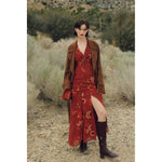 Harvest Mirage Ruffled Bell Sleeve Maxi Dress - The Elevated Hippie