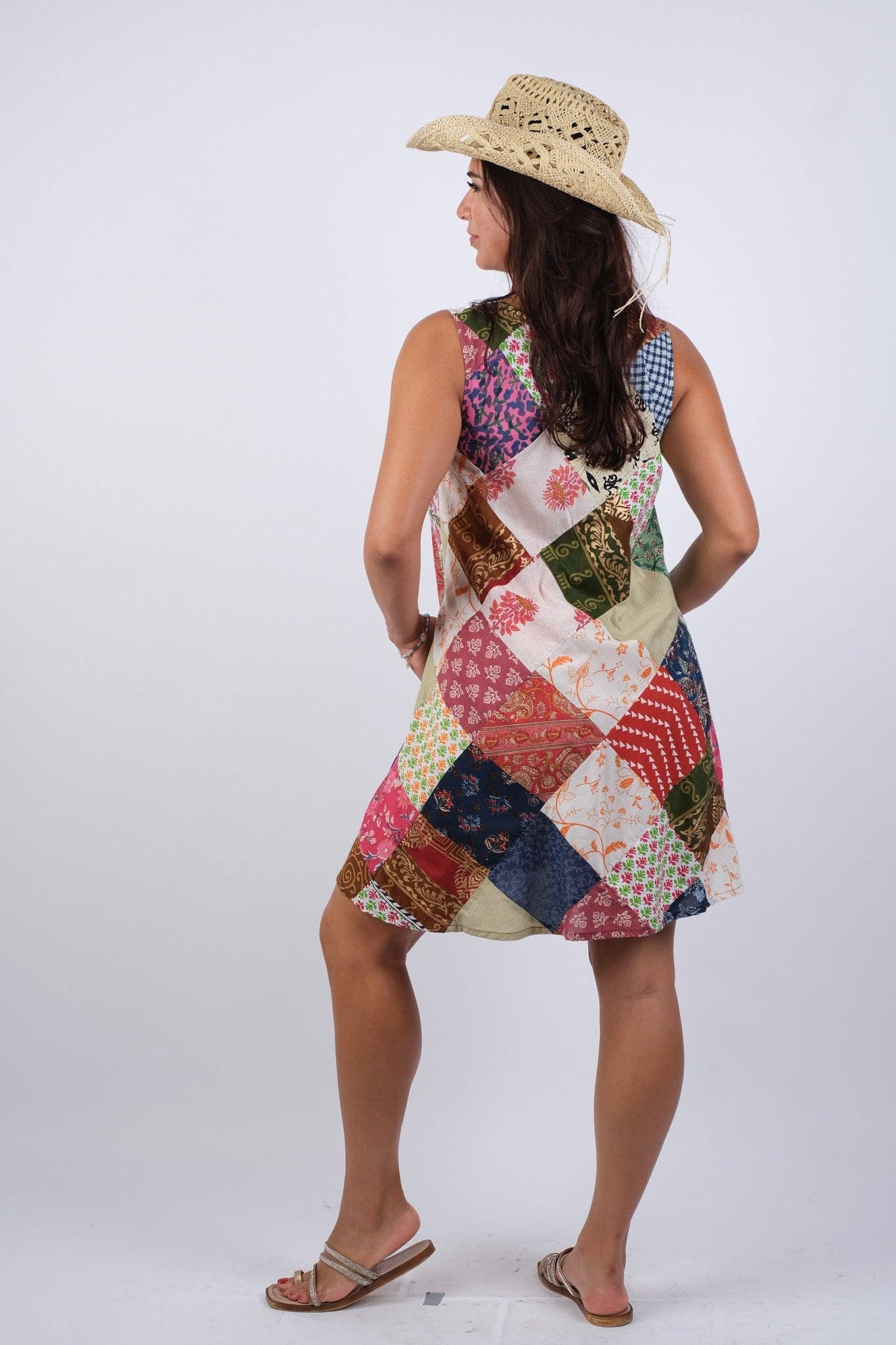 Free Spirit Hippie Patchwork Dress boho clothing, festival outfit, hippie style apparel | Elevated Hippie