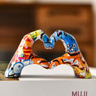Creative Heart-Shaped Gesture Statue boho clothing, festival outfit, hippie style apparel | Elevated Hippie