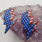 Patriotic Stars and Stripes Lightning Bolt - 4th of July boho clothing, festival outfit, hippie style apparel | Elevated Hippie
