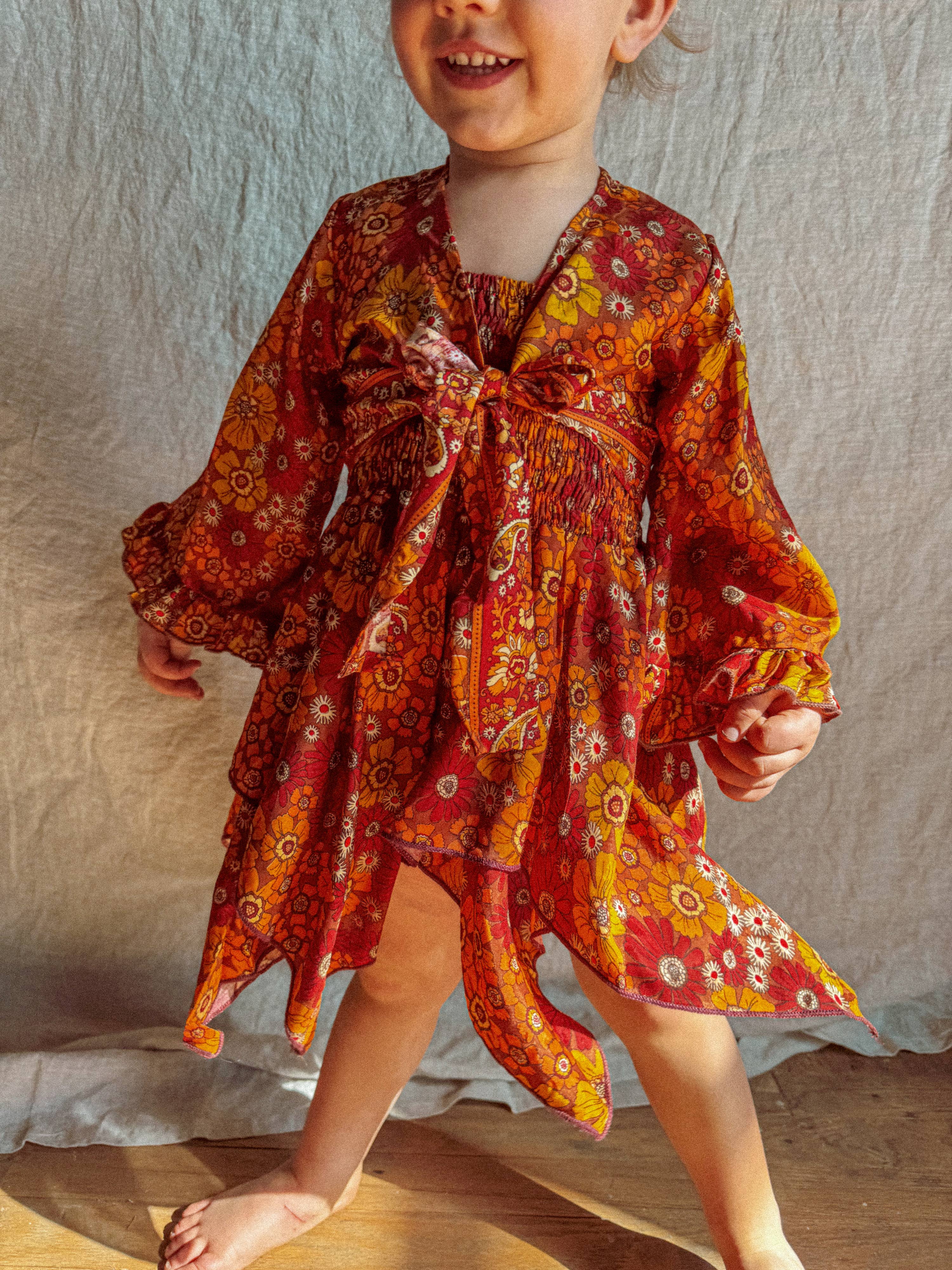 Baby Toddler Fairy Dress, Hippie Boho Kids Flower Dress boho clothing, festival outfit, hippie style apparel | Elevated Hippie