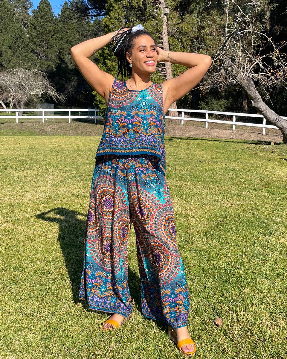 Shiva Mandala Tank Top boho clothing, festival outfit, hippie style apparel | Elevated Hippie