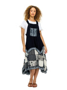 Hippy Boho Print Patch Work Overall Dress boho clothing, festival outfit, hippie style apparel | Elevated Hippie